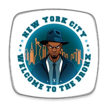 New York City - Square fridge magnet - white - Front