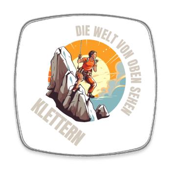 Die Welt von oben sehen - Viereckiger Kühlschrankmagnet - Weiß - Vorne