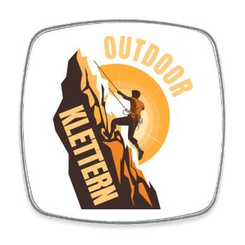 Outdoor Klettern - Viereckiger Kühlschrankmagnet - Weiß - Vorne