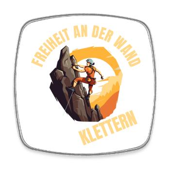 Freiheit an der Wand - Viereckiger Kühlschrankmagnet - Weiß - Vorne