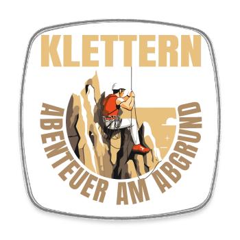 Abenteuer am Abgrund - Viereckiger Kühlschrankmagnet - Weiß - Vorne