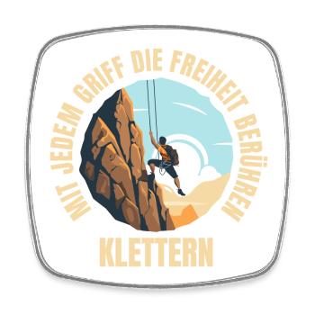 Mit jedem Griff die Freiheit berühren - Viereckiger Kühlschrankmagnet - Weiß - Vorne