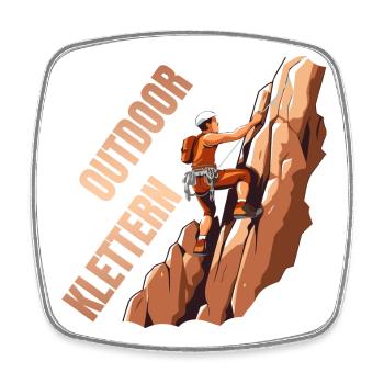Outdoor Klettern - Viereckiger Kühlschrankmagnet - Weiß - Vorne