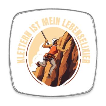 Klettern ist mein Lebenselixier - Viereckiger Kühlschrankmagnet - Weiß - Vorne