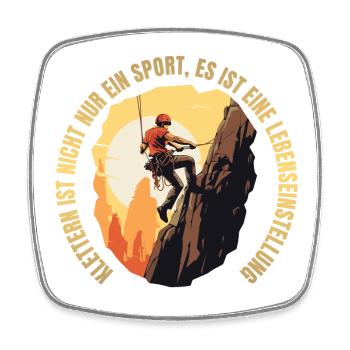 Klettern ist nicht nur ein Sport - Viereckiger Kühlschrankmagnet - Weiß - Vorne