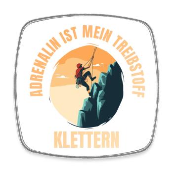 Adrenalin ist mein Treibstoff - Viereckiger Kühlschrankmagnet - Weiß - Vorne