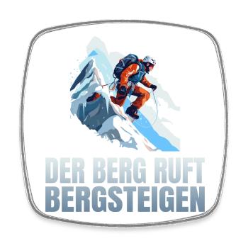Der Berg ruft - Viereckiger Kühlschrankmagnet - Weiß - Vorne