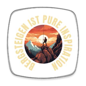 Bergsteigen ist pure Inspiration - Viereckiger Kühlschrankmagnet - Weiß - Vorne