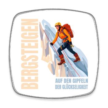 Auf den Gipfeld der Glückseligkeit - Viereckiger Kühlschrankmagnet - Weiß - Vorne