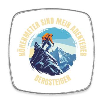 Höhenmeter sind mein Abenteuer - Viereckiger Kühlschrankmagnet - Weiß - Vorne