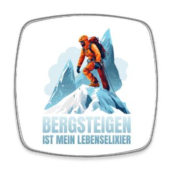 Bergsteigen ist mein Lebenselixier - Viereckiger Kühlschrankmagnet - Weiß - Vorne