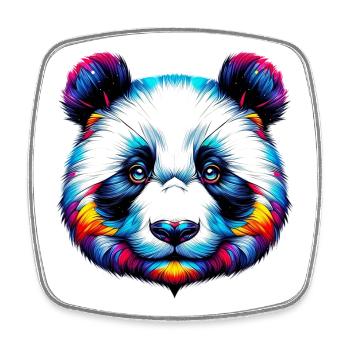 Panda - Viereckiger Kühlschrankmagnet - Weiß - Vorne