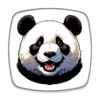 Panda - Viereckiger Kühlschrankmagnet - Weiß - Vorne