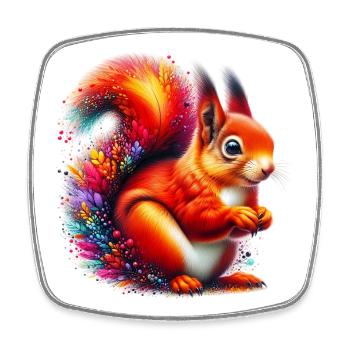 Squirrel - Square fridge magnet - white - Front