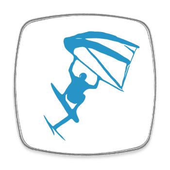 Wingfoiling Sticker - Viereckiger Kühlschrankmagnet - Weiß - Vorne