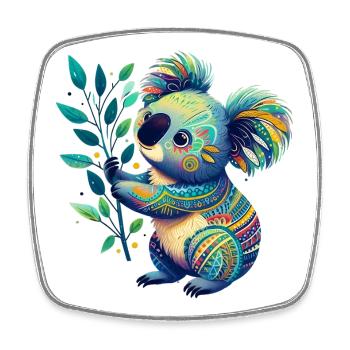 Koala - Square fridge magnet - white - Front
