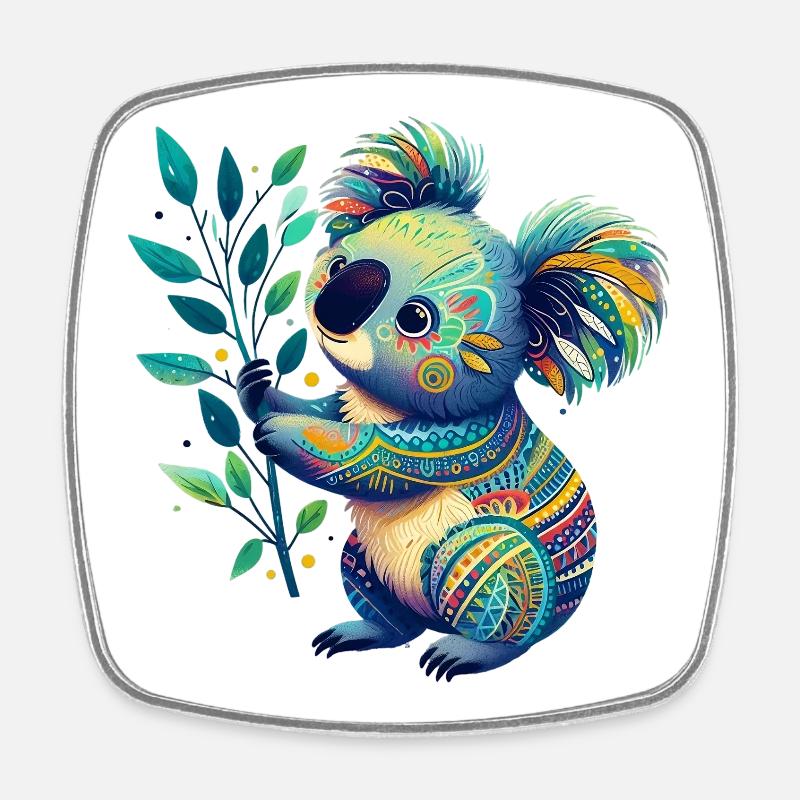 Koala - Viereckiger Kühlschrankmagnet - Weiß
