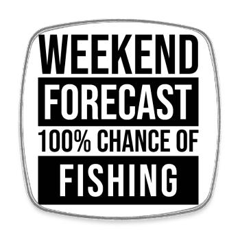 Fishing Fishing Fishing - Square fridge magnet - white - Front