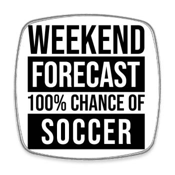 Soccer - Square fridge magnet - white - Front