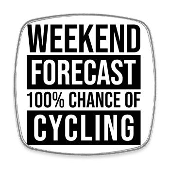Cycling - Square fridge magnet - white - Front
