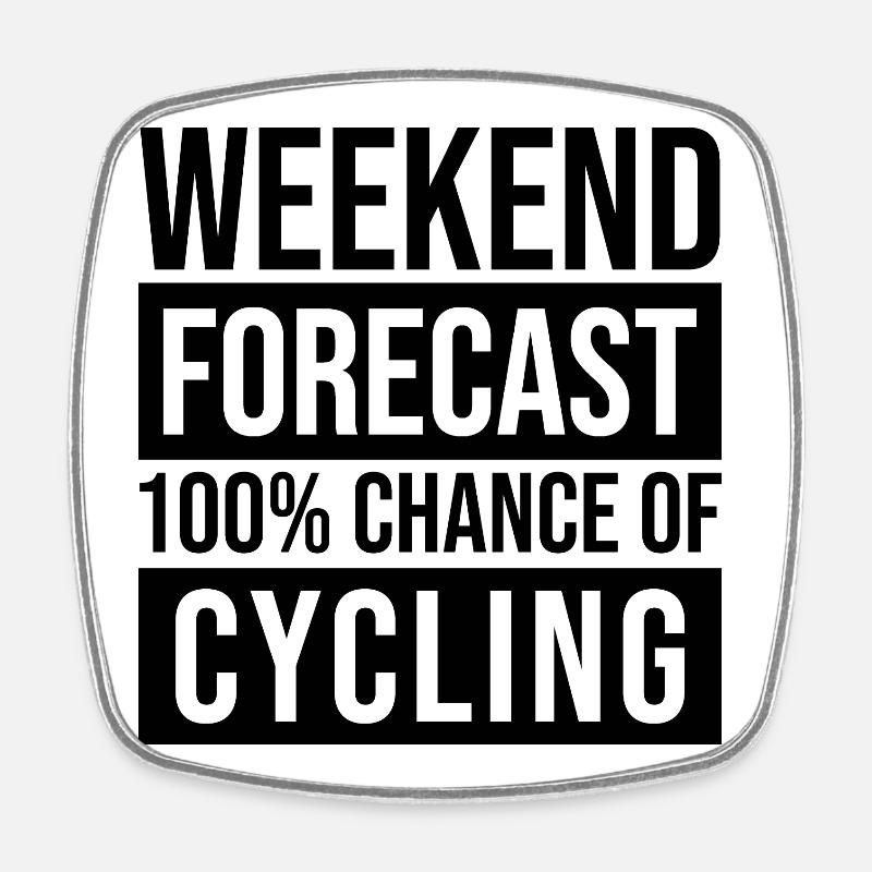 Cycling - Square fridge magnet - white