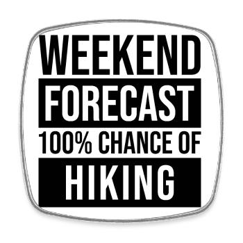 Hike - Square fridge magnet - white - Front