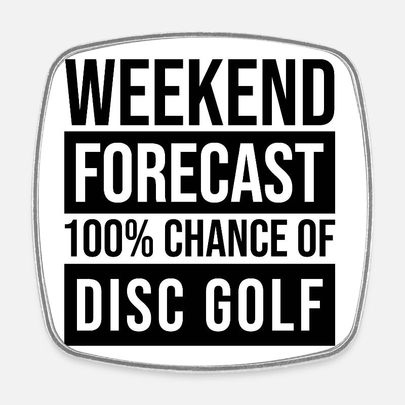 Disc golf - Magnet carré - blanc