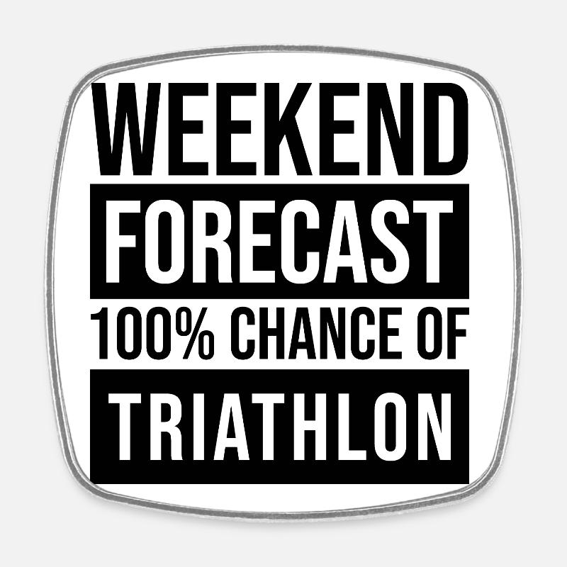 Triathlon - Square fridge magnet - white