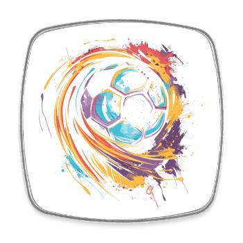 Football Street Art - Magnet carré - blanc - Devant