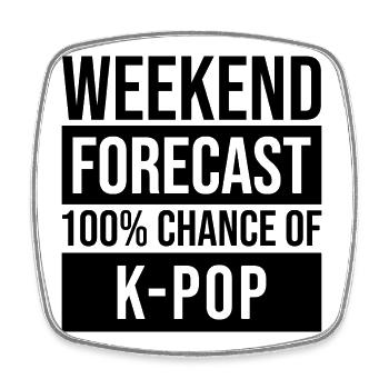K Pop - Square fridge magnet - white - Front