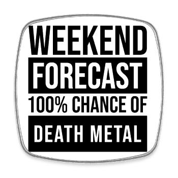 Death Metal - Viereckiger Kühlschrankmagnet - Weiß - Vorne