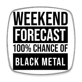 Black Metal - Viereckiger Kühlschrankmagnet - Weiß - Vorne