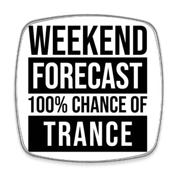 Trance - Square fridge magnet - white - Front