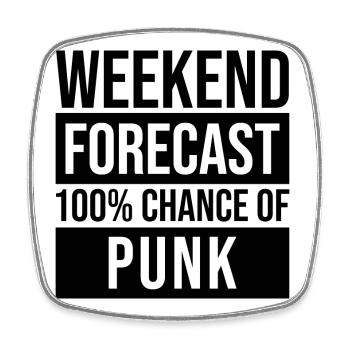 Punk - Square fridge magnet - white - Front