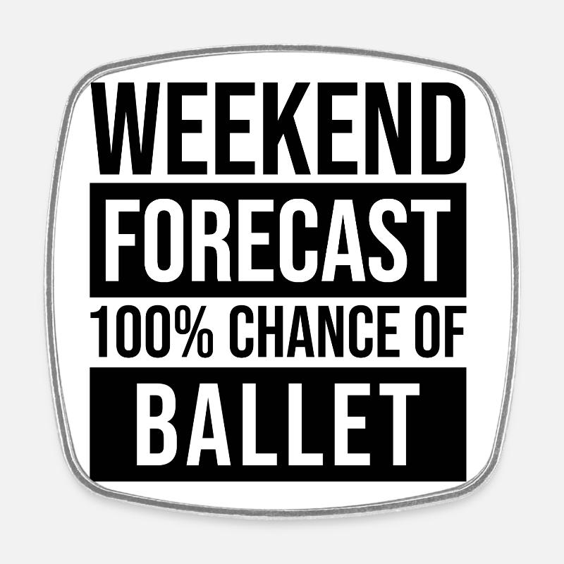 ballet - Magnet carré - blanc