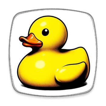 Duckling Duck Duck - Square fridge magnet - white - Front