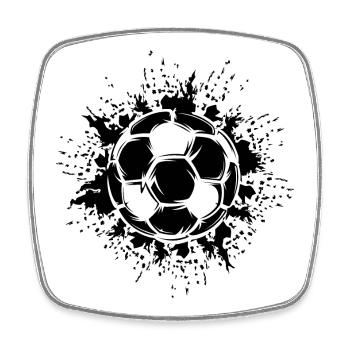 Fußball Ballexplosion Mannschaft Illustration Logo - Viereckiger Kühlschrankmagnet - Weiß - Vorne