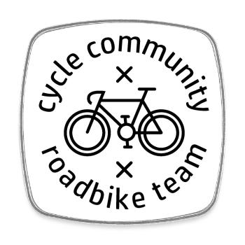 Fahrrad Rennrad Tour Logo Mannschaft Gravel Icon - Viereckiger Kühlschrankmagnet - Weiß - Vorne
