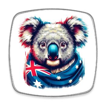 Koala - Square fridge magnet - white - Front