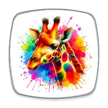 Giraffe - Viereckiger Kühlschrankmagnet - Weiß - Vorne