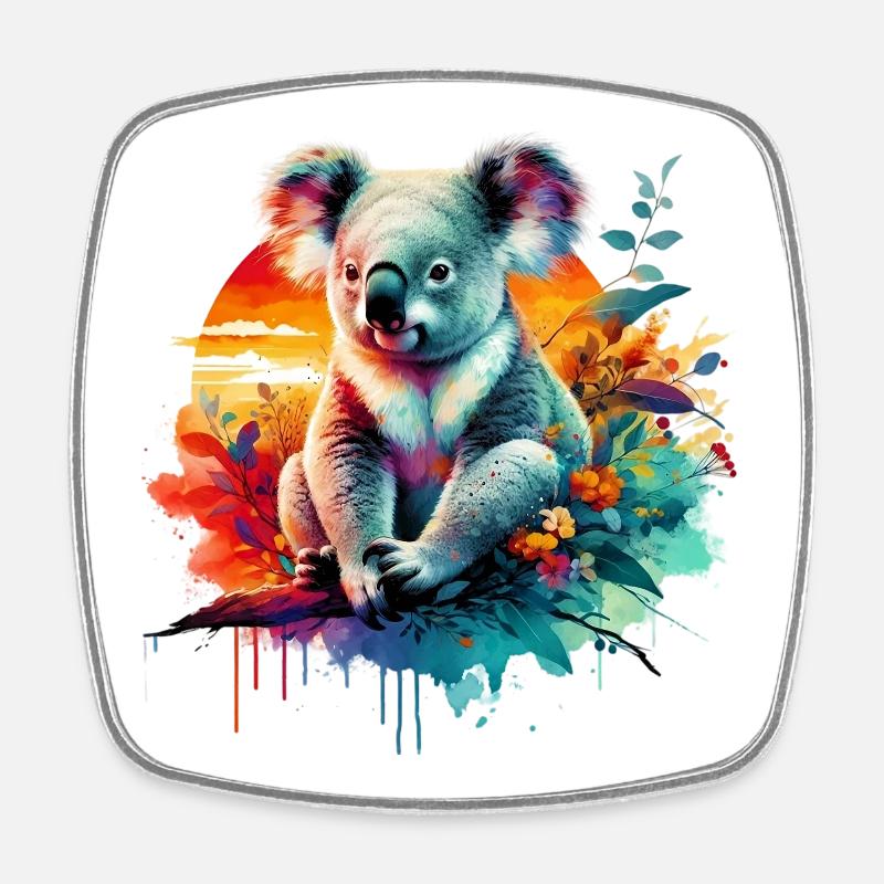 Koala - Viereckiger Kühlschrankmagnet - Weiß