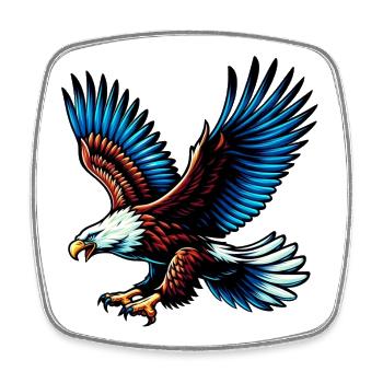 Eagle - Square fridge magnet - white - Front