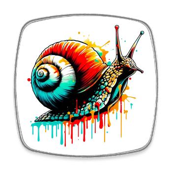 Snail - Square fridge magnet - white - Front