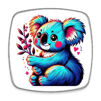 Koala - Square fridge magnet - white - Front