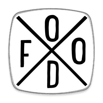 Food - Square fridge magnet - white - Front