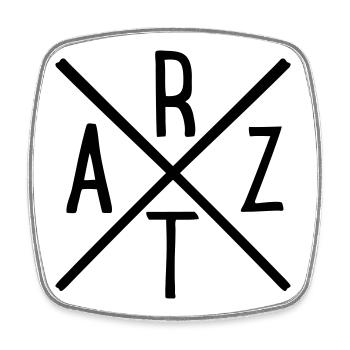 Arzt - Viereckiger Kühlschrankmagnet - Weiß - Vorne