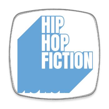 Fiction hip-hop - Magnet carré - blanc - Devant