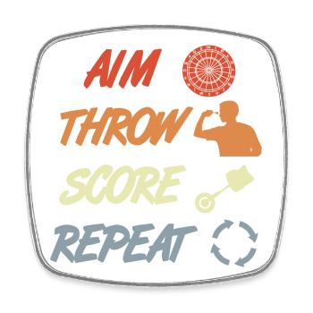 Darts Motivation - Square fridge magnet - white - Front