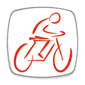 Bicycle stylized - Square fridge magnet - white - Front