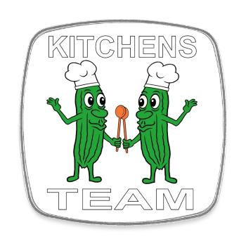 Koch Kochen - Viereckiger Kühlschrankmagnet - Weiß - Vorne